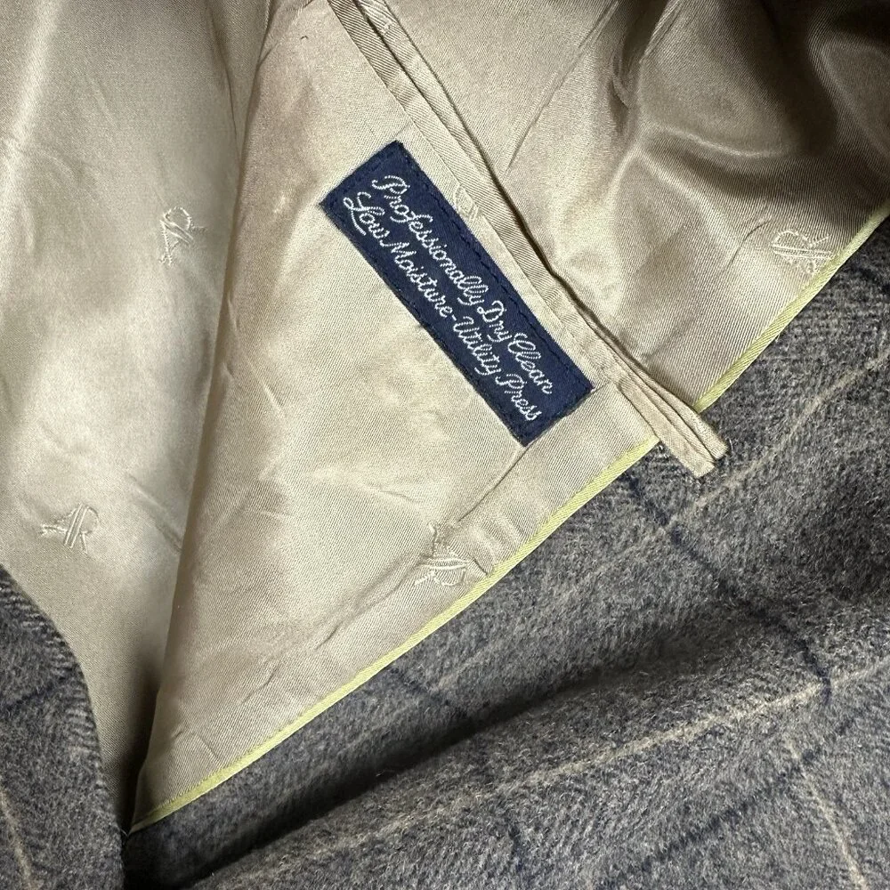 Vintage Austin Reed Of Regent Street Blazer Brown Plaid HBT Sport Coat 4 Button